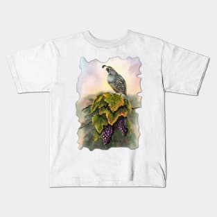 Vineyard Quail Kids T-Shirt